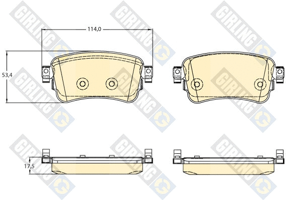 Brake Pad Set, disc brake (6121668)