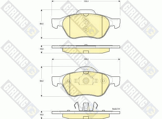 Brake Pad Set, disc brake (6115402)