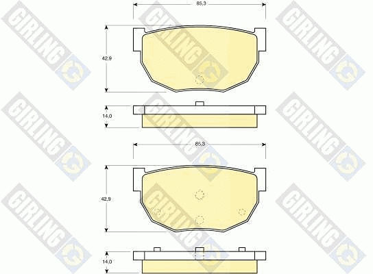 Brake Pad Set, disc brake (6103069)