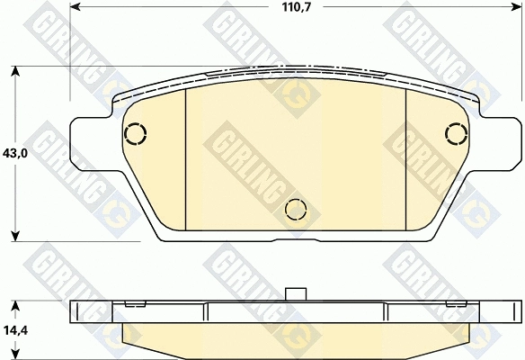 Brake Pad Set, disc brake (6135179)