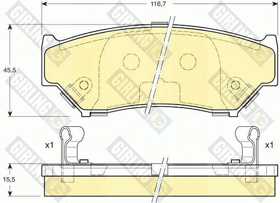 Brake Pad Set, disc brake (6131829)