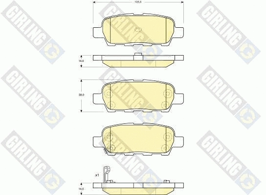 Brake Pad Set, disc brake (6133939)