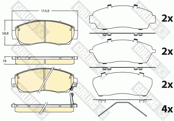 Brake Pad Set, disc brake (6135816)