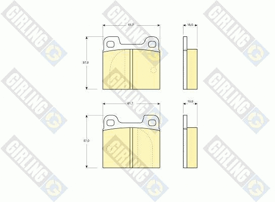 Brake Pad Set, disc brake (6101422)