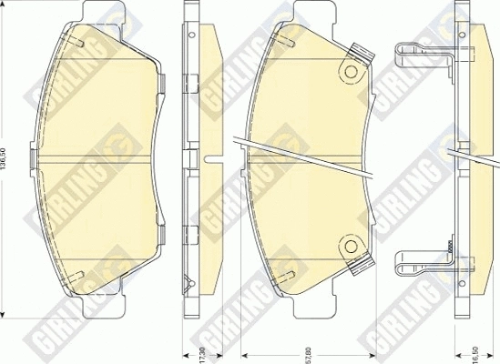Brake Pad Set, disc brake (6134789)