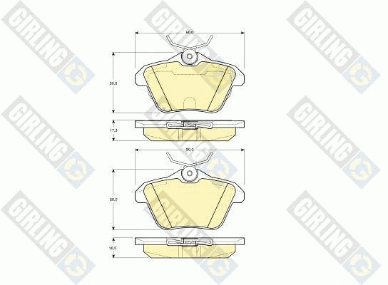 Brake Pad Set, disc brake (6113151)