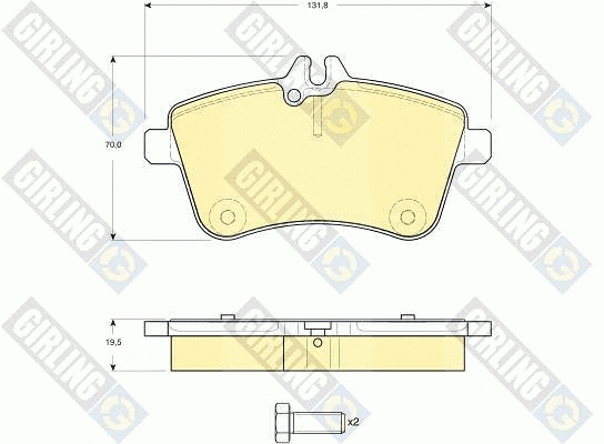 Brake Pad Set, disc brake (6116281)