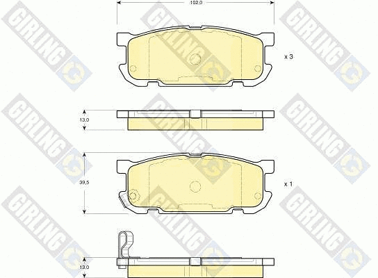 Brake Pad Set, disc brake (6133039)
