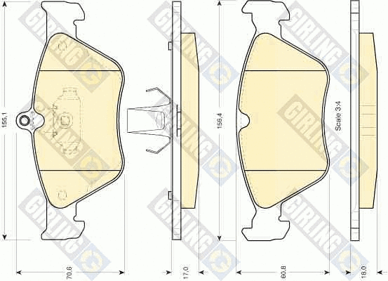Brake Pad Set, disc brake (6111662)