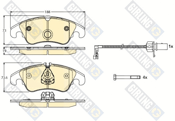 Brake Pad Set, disc brake (6117681)
