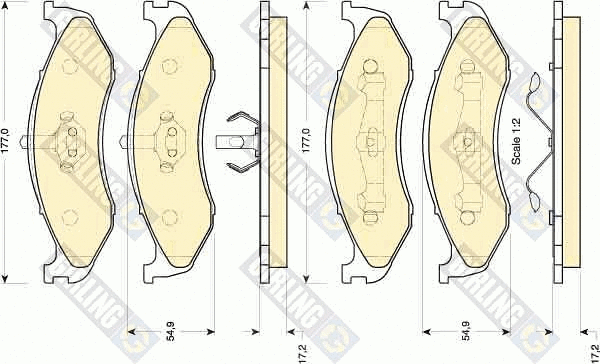 Brake Pad Set, disc brake (6111535)