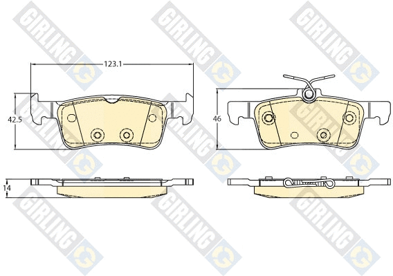 Brake Pad Set, disc brake (6121942)