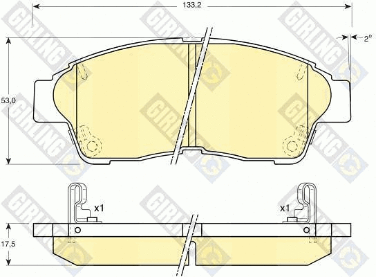 Brake Pad Set, disc brake (6132079)