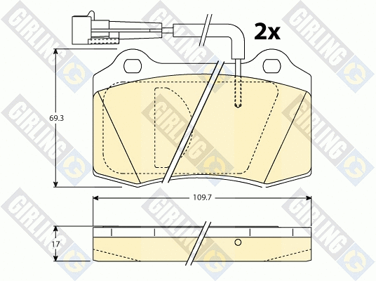 Brake Pad Set, disc brake (6111919)