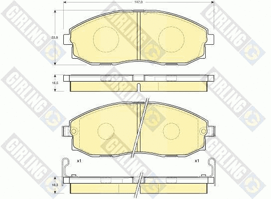 Brake Pad Set, disc brake (6132019)
