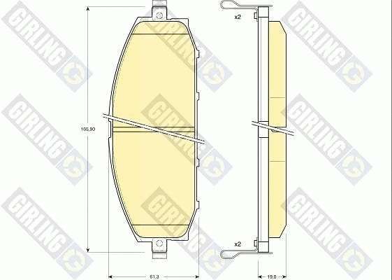 Brake Pad Set, disc brake (6132229)