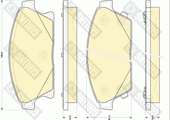 Brake Pad Set, disc brake (6118479)