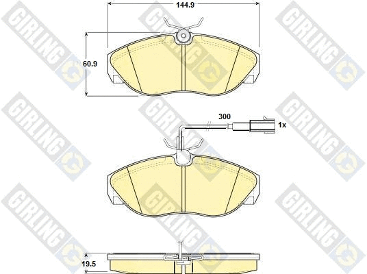 Brake Pad Set, disc brake (6114251)