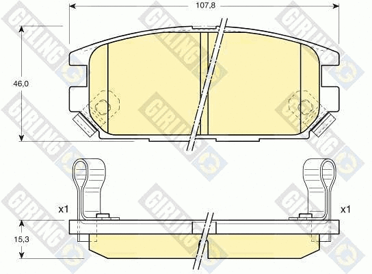 Brake Pad Set, disc brake (6131999)
