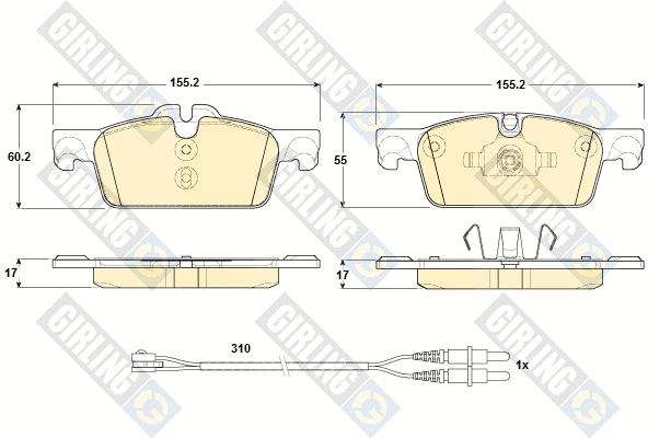 Brake Pad Set, disc brake (6119292)