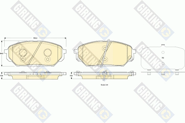 Brake Pad Set, disc brake (6135279)