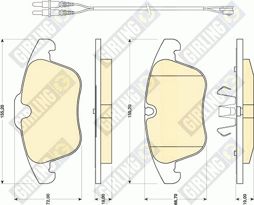 Brake Pad Set, disc brake (6118182)