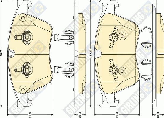 Brake Pad Set, disc brake (6117942)