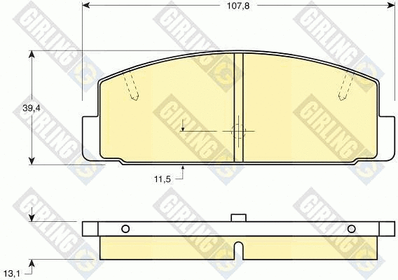 Brake Pad Set, disc brake (6130889)