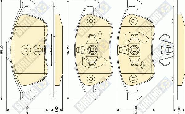 Brake Pad Set, disc brake (6117892)