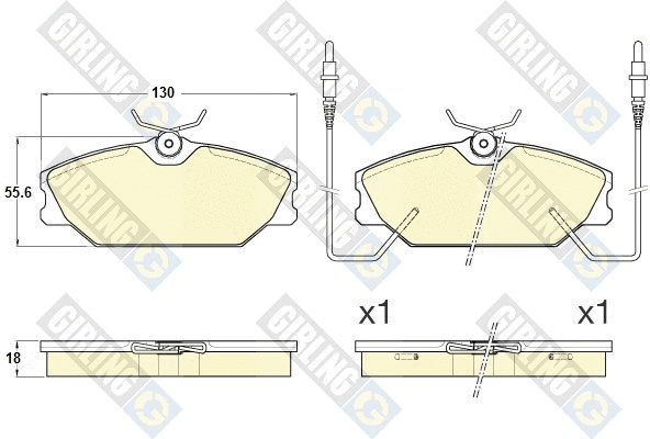Brake Pad Set, disc brake (6120121)