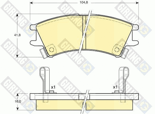 Brake Pad Set, disc brake (6131659)