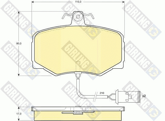Brake Pad Set, disc brake (6104211)