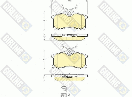 Brake Pad Set, disc brake (6133341)
