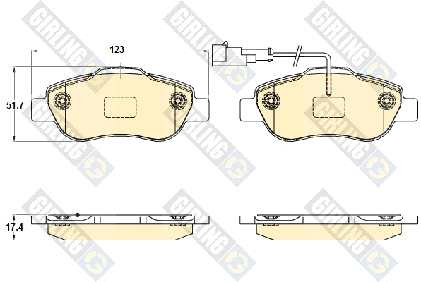 Brake Pad Set, disc brake (6120393)