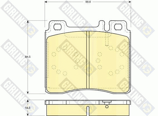 Brake Pad Set, disc brake (6101132)