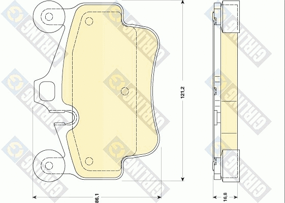 Brake Pad Set, disc brake (6118369)