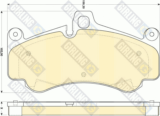 Brake Pad Set, disc brake (6117799)
