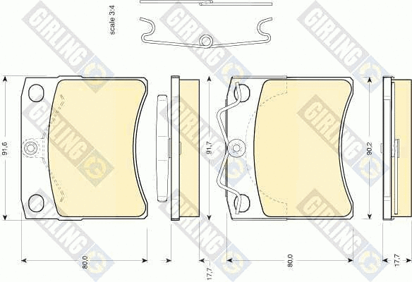 Brake Pad Set, disc brake (6107911)