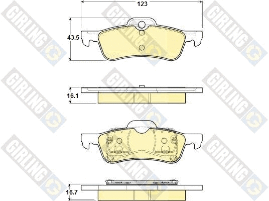 Brake Pad Set, disc brake (6114772)