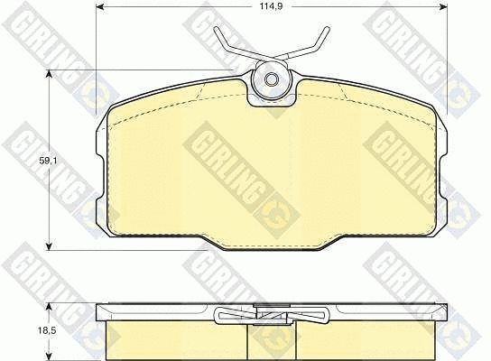 Brake Pad Set, disc brake (6104181)