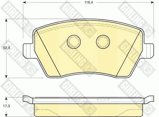 Brake Pad Set, disc brake (6133321)