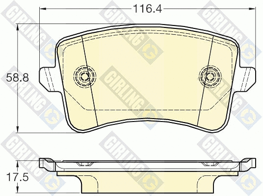 Brake Pad Set, disc brake (6120001)