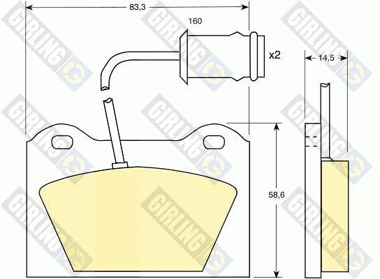 Brake Pad Set, disc brake (6102532)