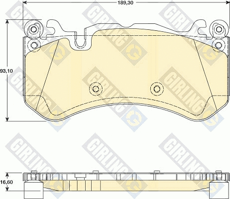 Brake Pad Set, disc brake (6117349)