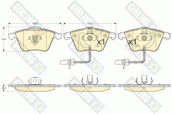 Brake Pad Set, disc brake (6115542)