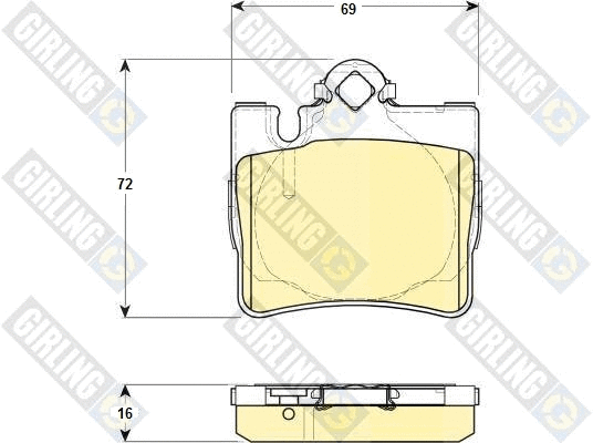 Brake Pad Set, disc brake (6114552)