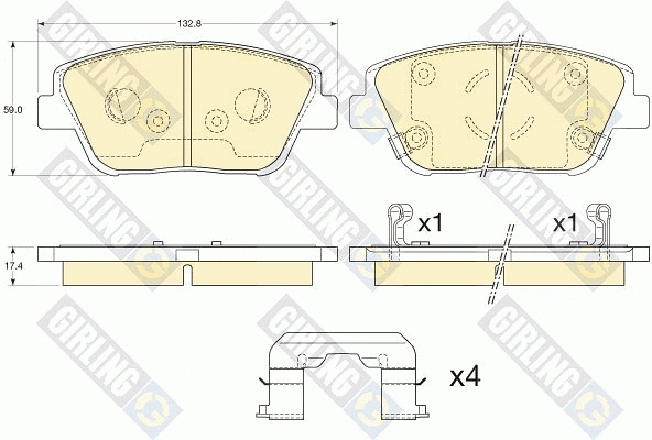 Brake Pad Set, disc brake (6135405)