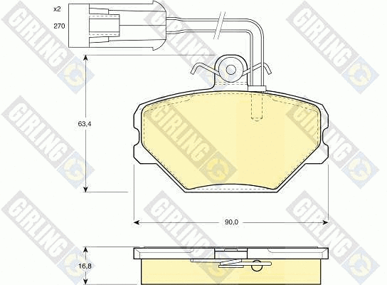 Brake Pad Set, disc brake (6108521)
