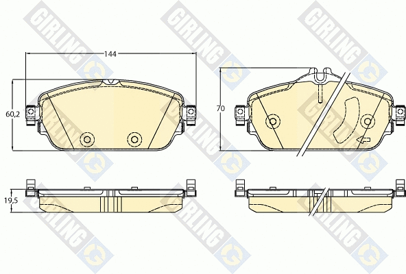 Brake Pad Set, disc brake (6120702)