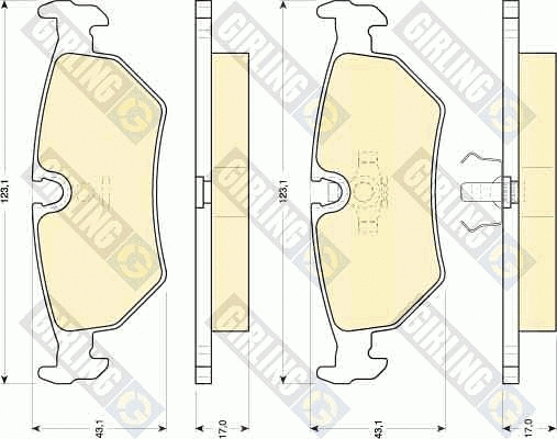 Brake Pad Set, disc brake (6111092)